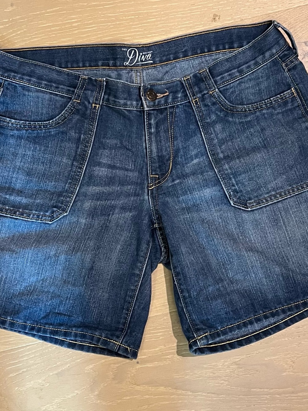 Old Navy Denim Blue Jean Shorts Bundle of 2 sizes 10 and 12 - Picture 2 of 9
